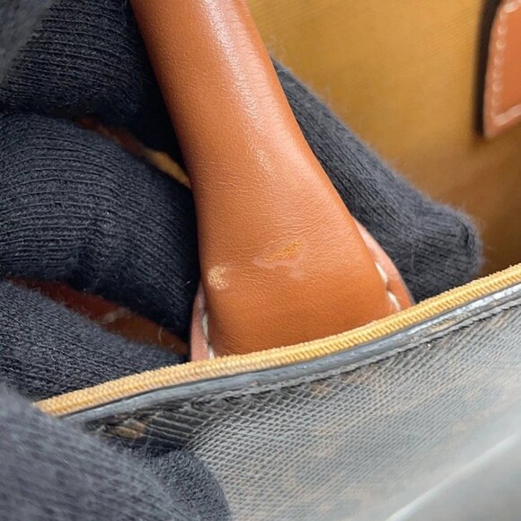 CELINE Triomphe Vertical Cabas Size Mini PVC/Leather Tan 194372 - Picture 10 of 16